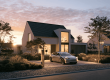 Elektrische auto voor een moderne woning