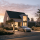 Elektrische auto voor een moderne woning
